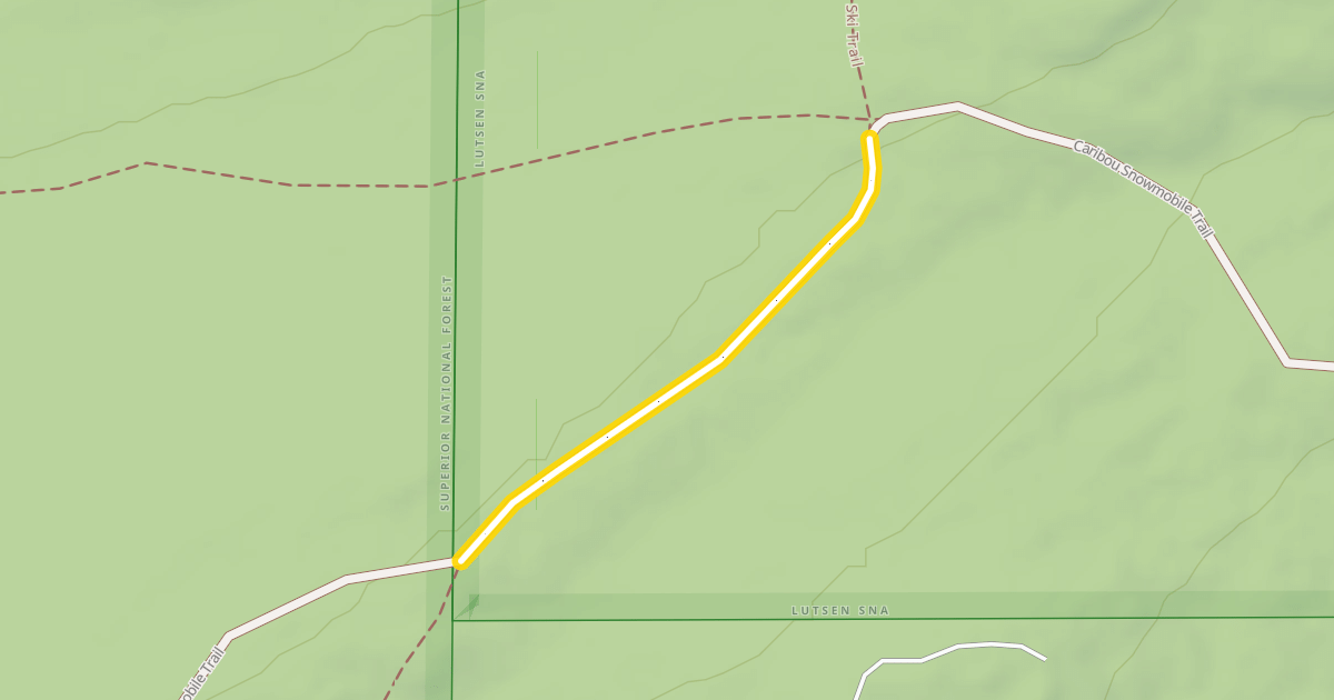 Map preview of North Shore Mountains Ski Trail
