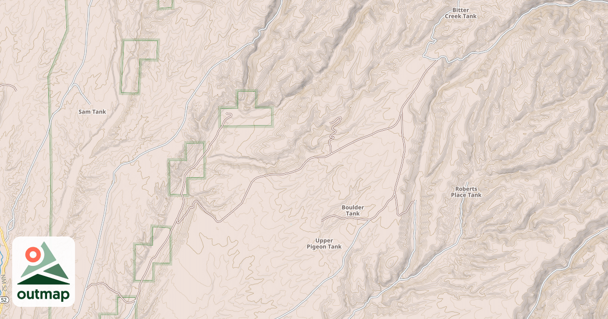 Map of WHITEWATER CANYON