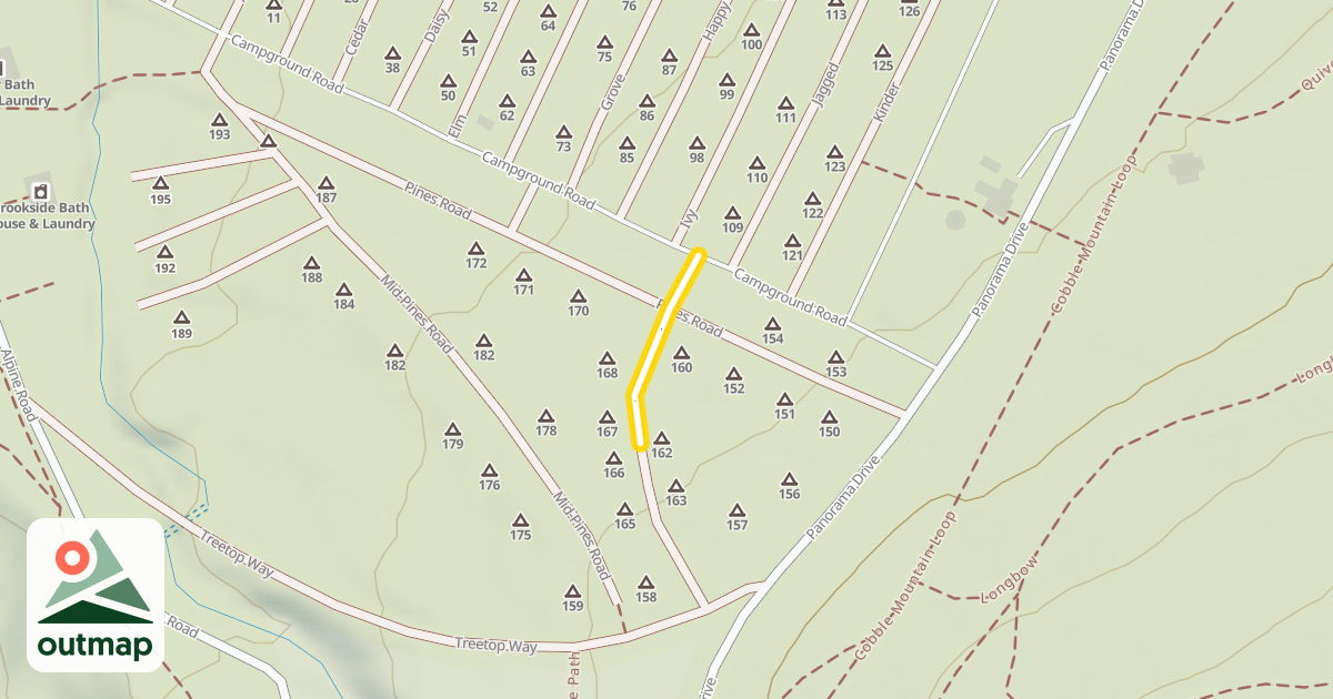 Map of Top of Pines