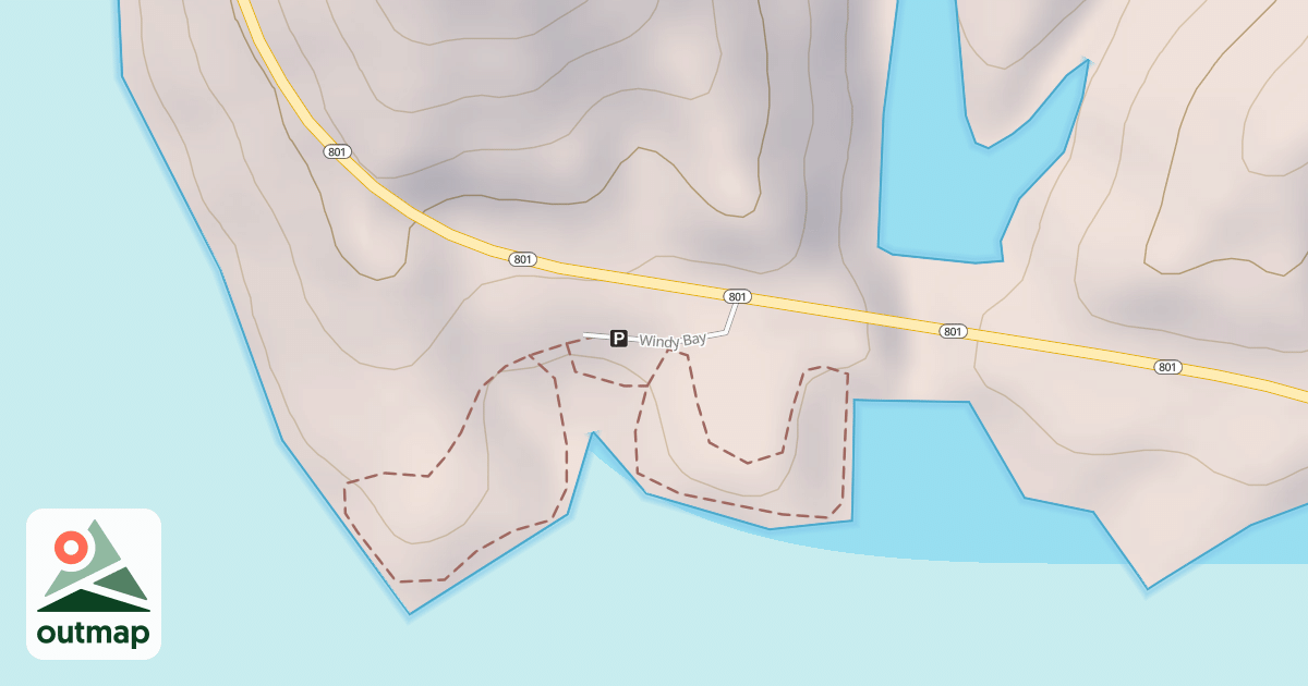 Map of WINDY BAY