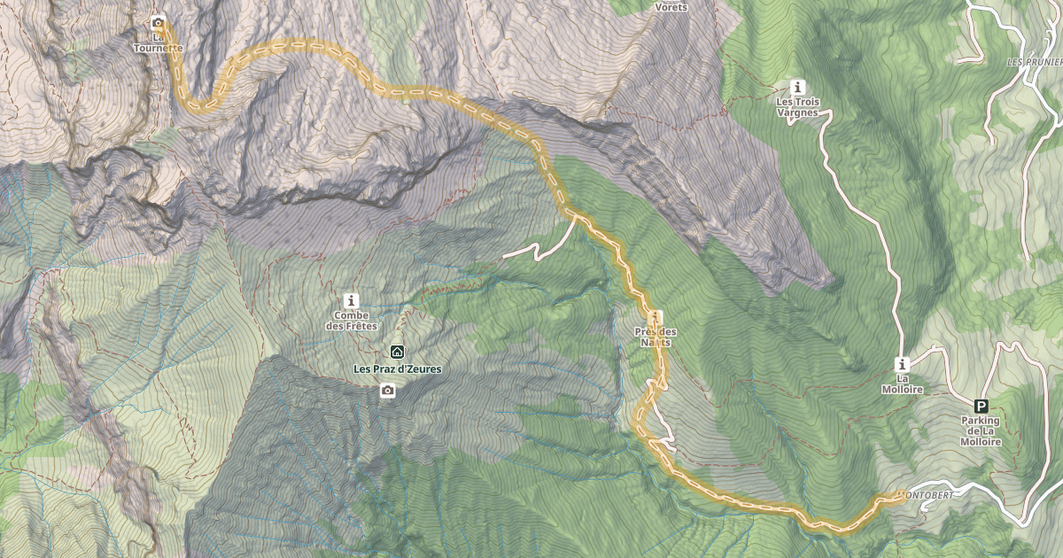 Map preview of La Tournette — Montaubert