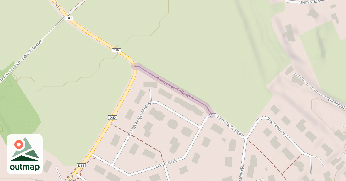 Map of Chemin de Colleville
