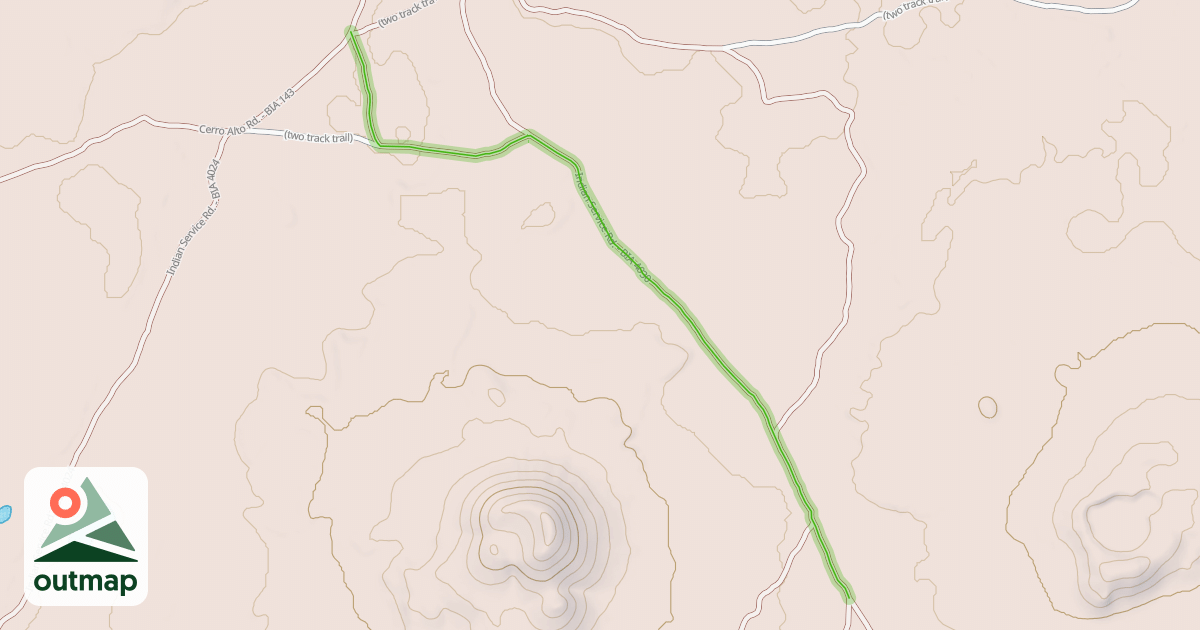 Map of Indian Service Rd. - BIA 4030