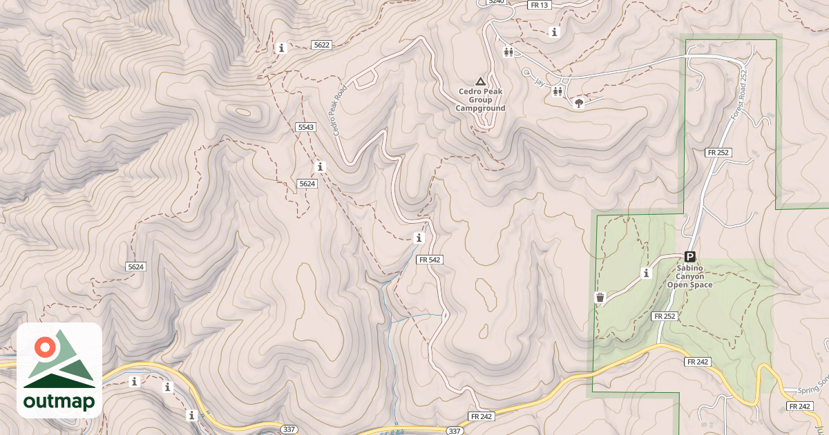 Map of CEDRO PEAK MEADOW
