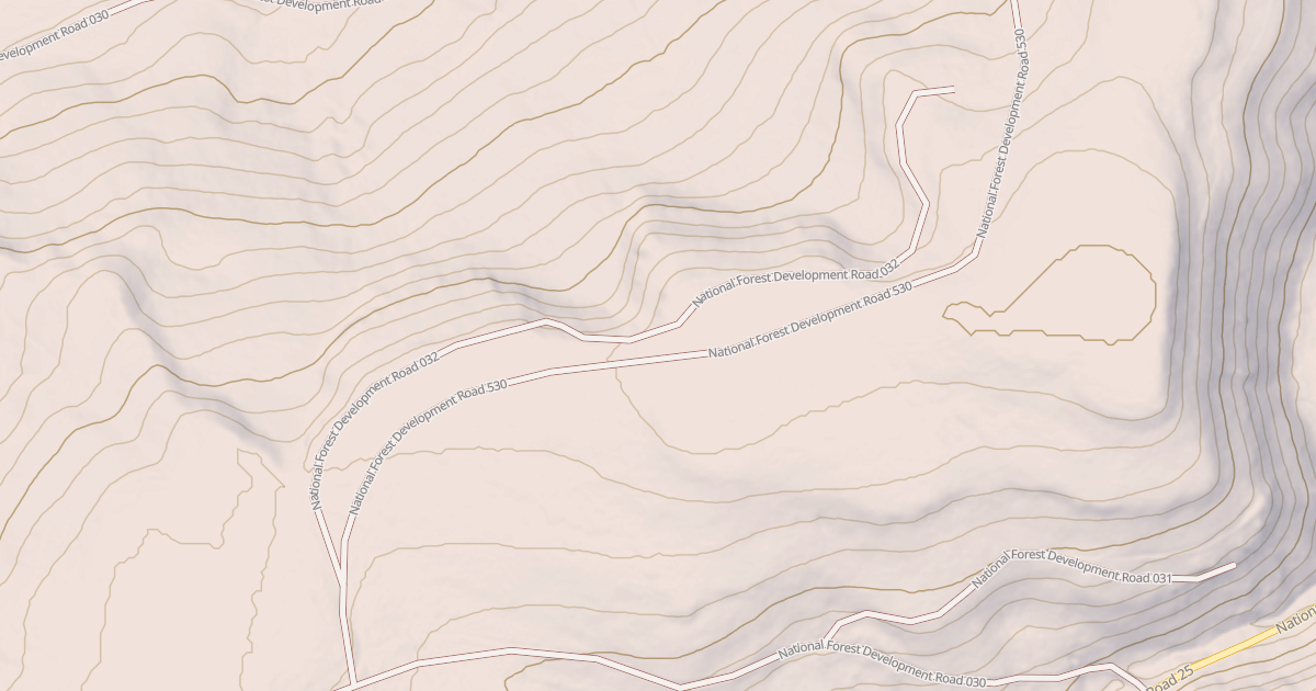 Map preview of USFS National Forest System Roads {EF6B6449-A0AB-4BDE-8456-FA275CE76B44}
