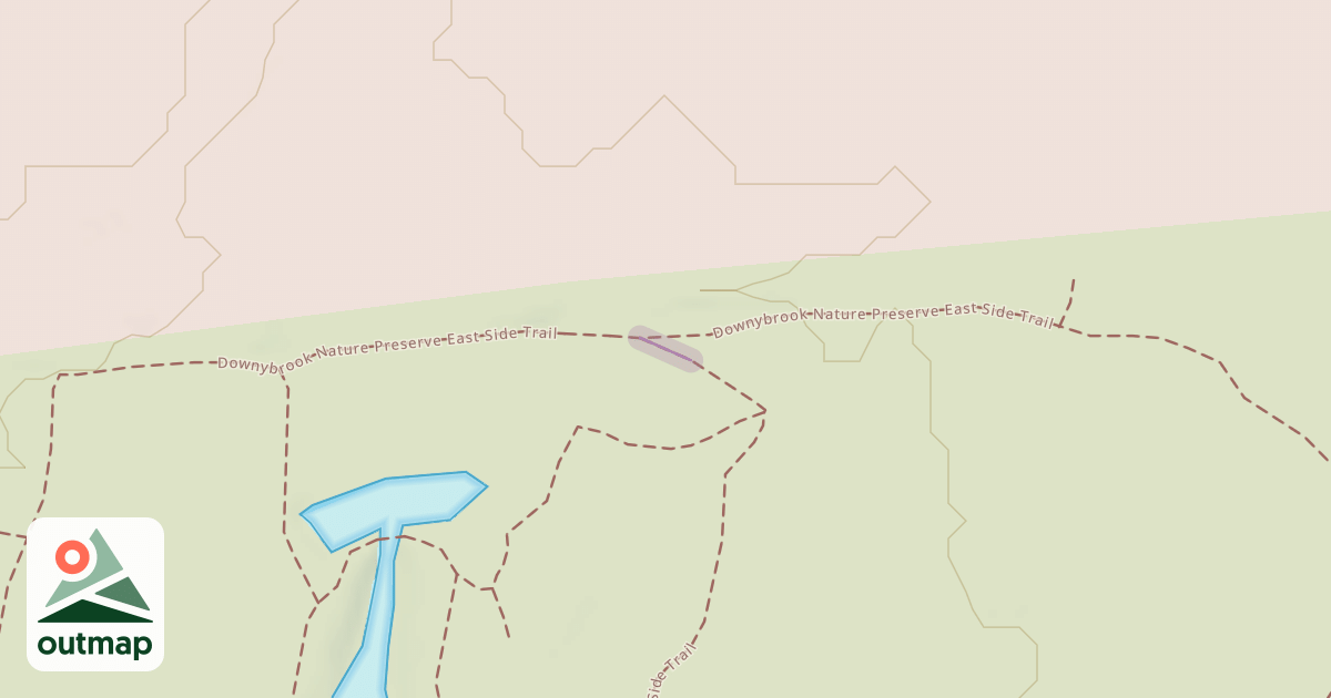 Map of Downybrook Nature Preserve East Side Trail