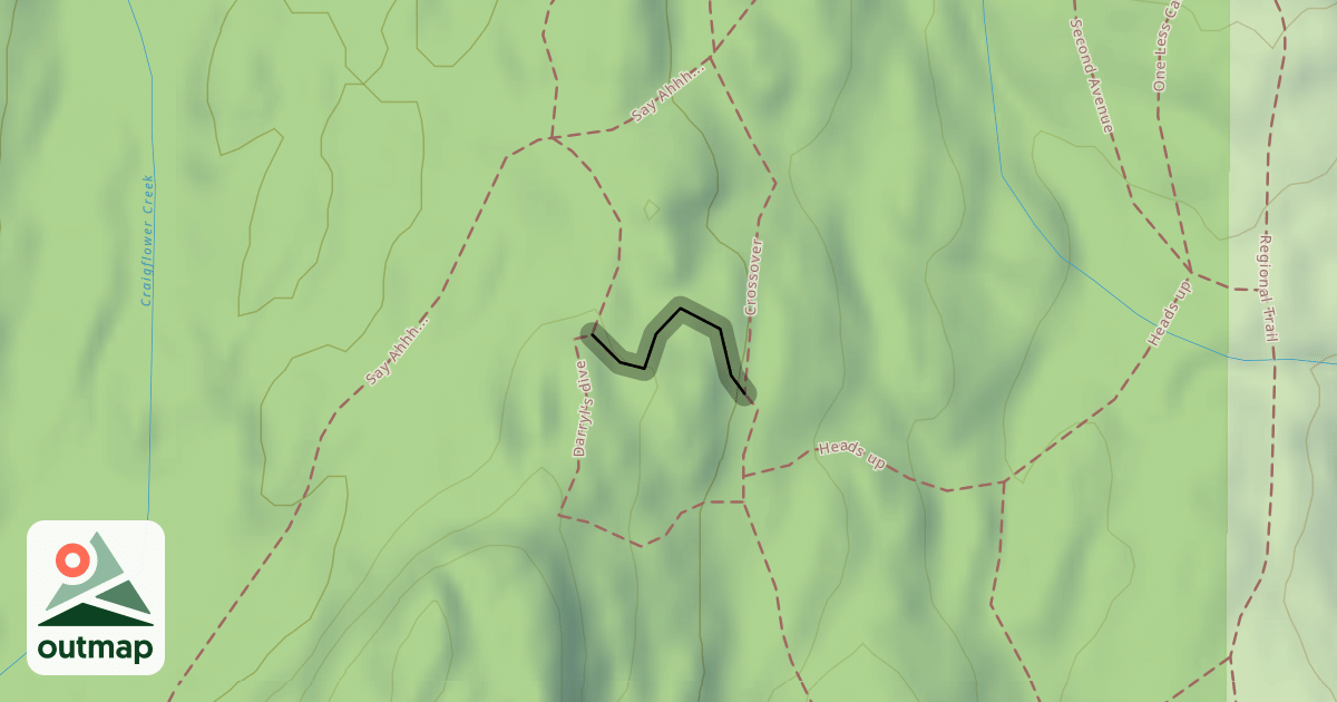 Map of Darryl's dive