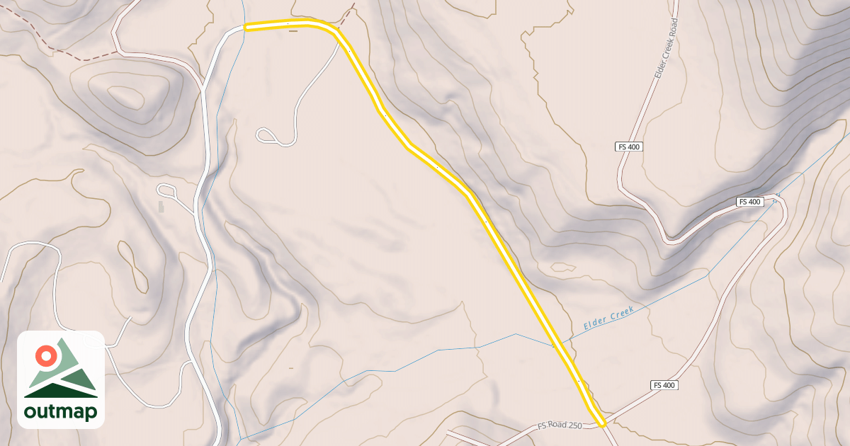 Map of Goose Creek Flat Road