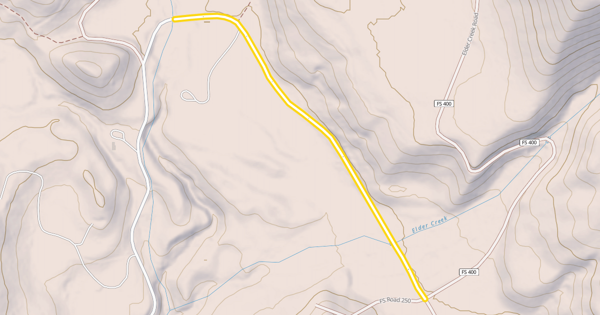 Map preview of Goose Creek Flat Road