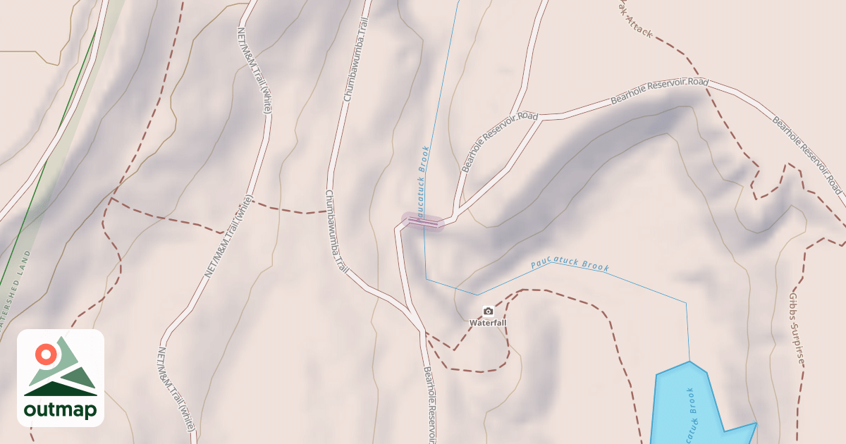 Map of Bearhole Reservoir Road