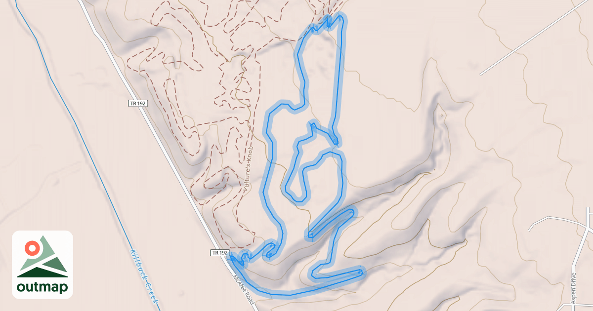 Map of Vulture's Knob in Wayne