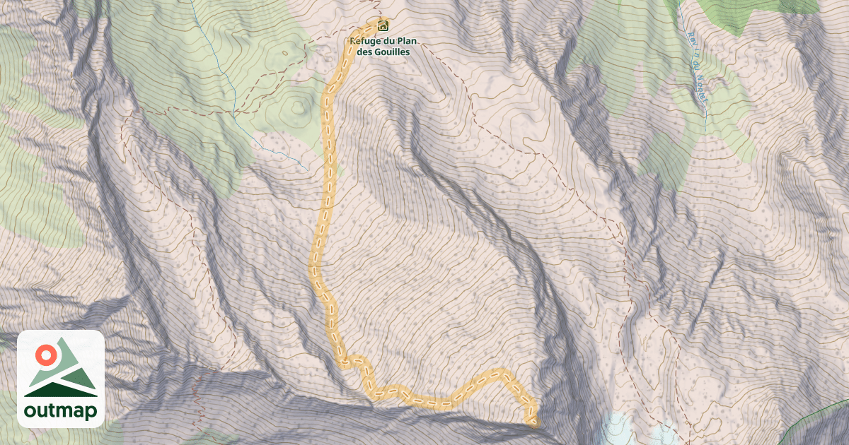 Map of Becca Motta — Refuge du Plan des Gouilles
