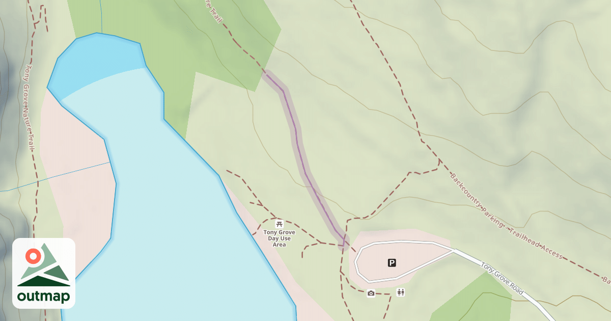Map of Tony Grove Nature Trail