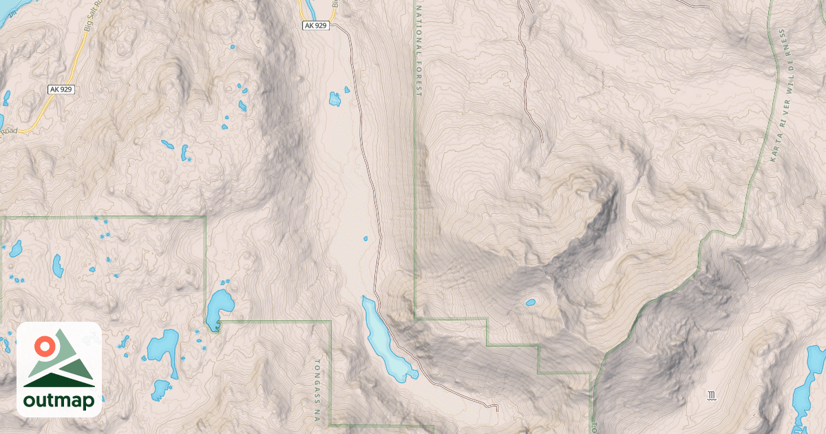 Map of BIG SALT LAKE ROAD
