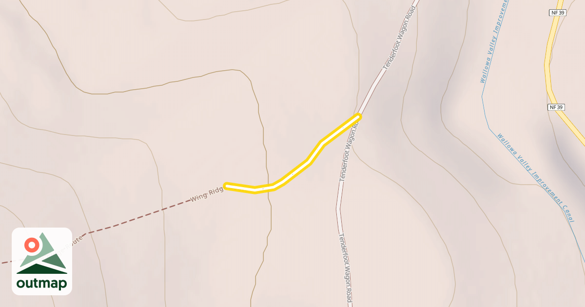 Map of Wing Ridge Route