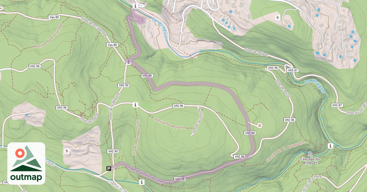 Map of Piste du Moulin de l'Ange