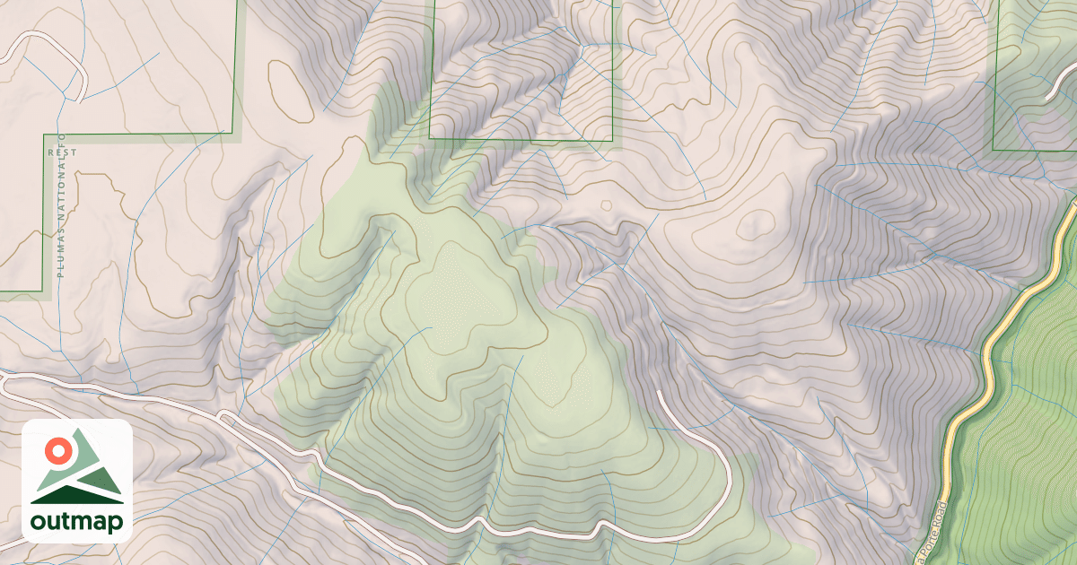 Map of CLAREMONT SPUR