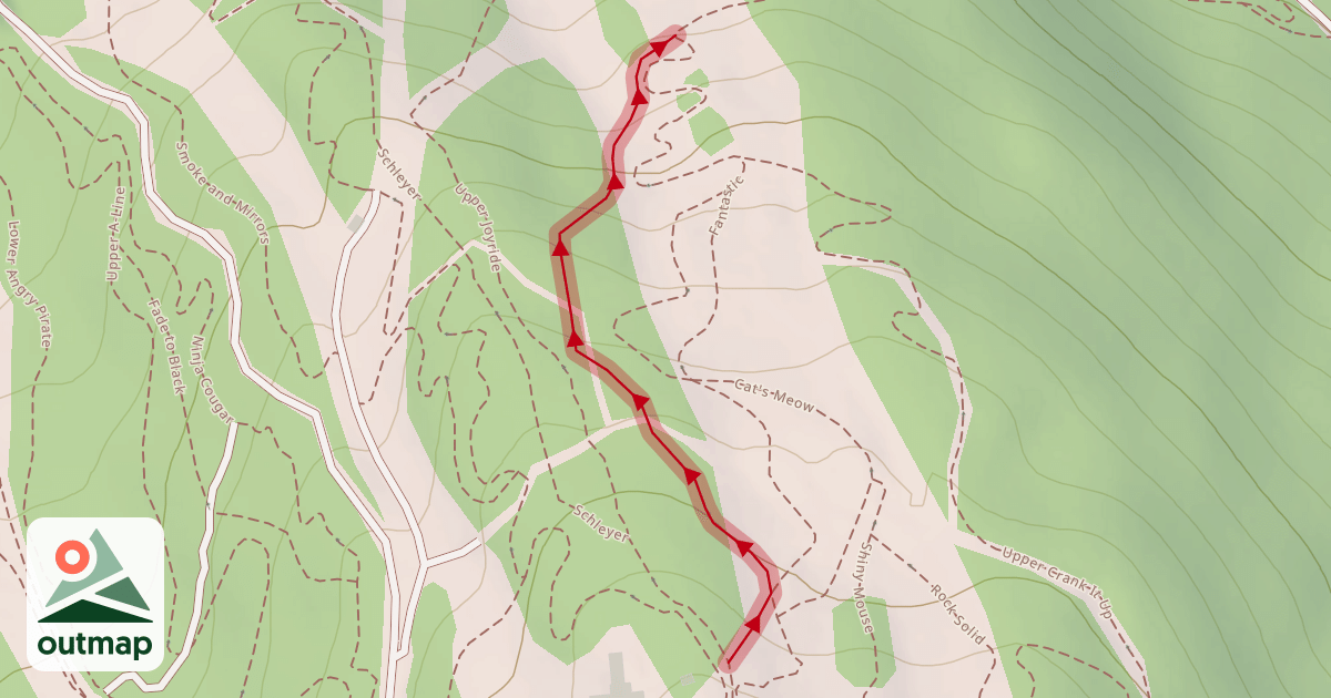 Map of Upper Whistler Downhill