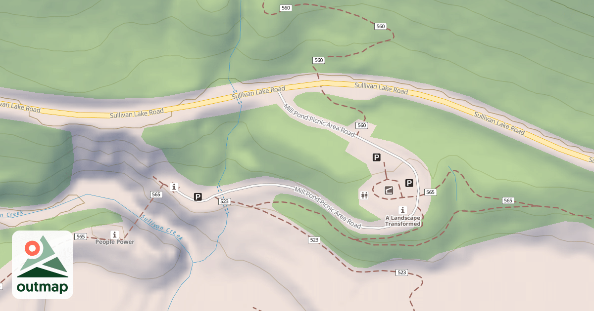 Map of MILL POND PICNIC AREA - ADMIN