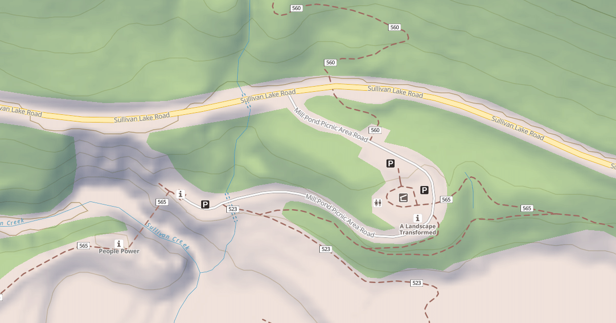 Map preview of MILL POND PICNIC AREA - ADMIN