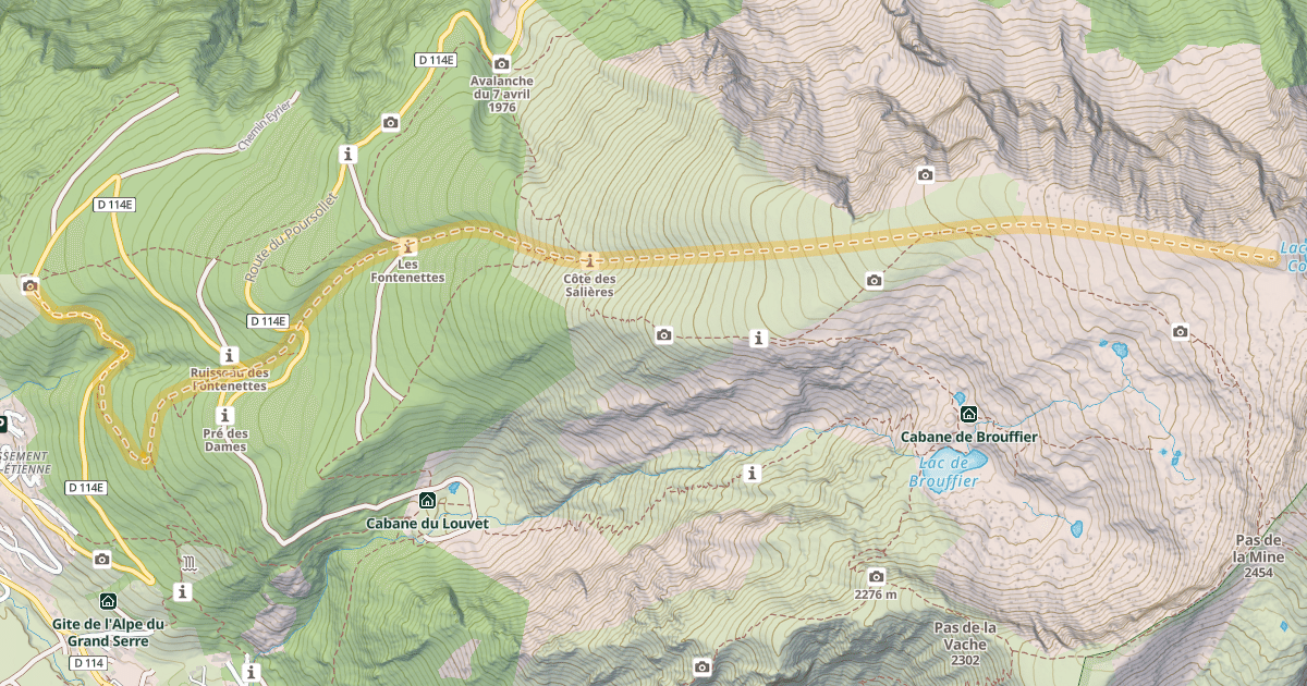 Map preview of Crête de Brouffier — La Morte