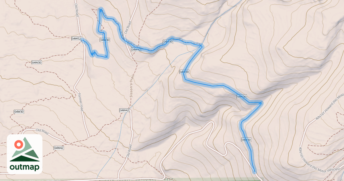 Map of Gateway Trail 04W30