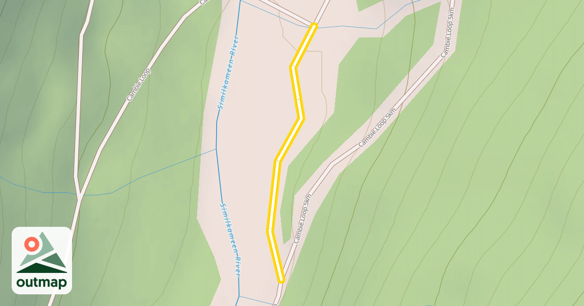 Map of Cambie Loop 2.5km