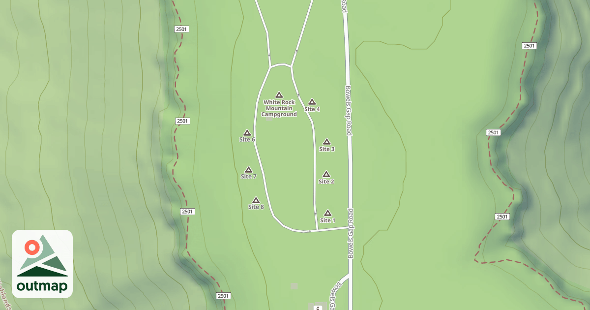 Map of WHITE ROCK CAMP AREA ENT