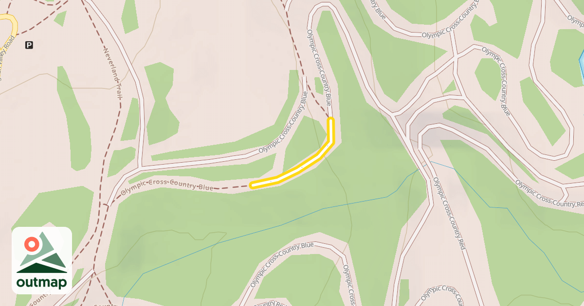 Map of Olympic Cross-Country Blue