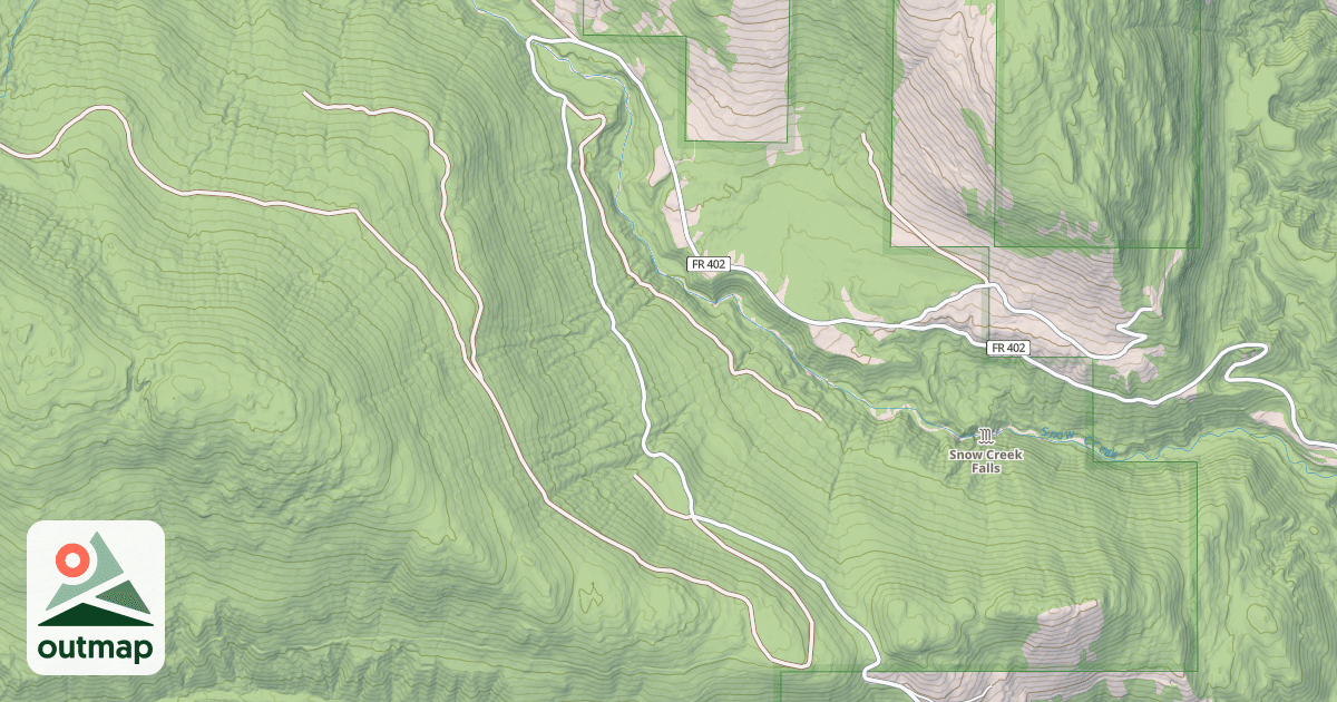 Map of NORTH CARIBOU CREEK