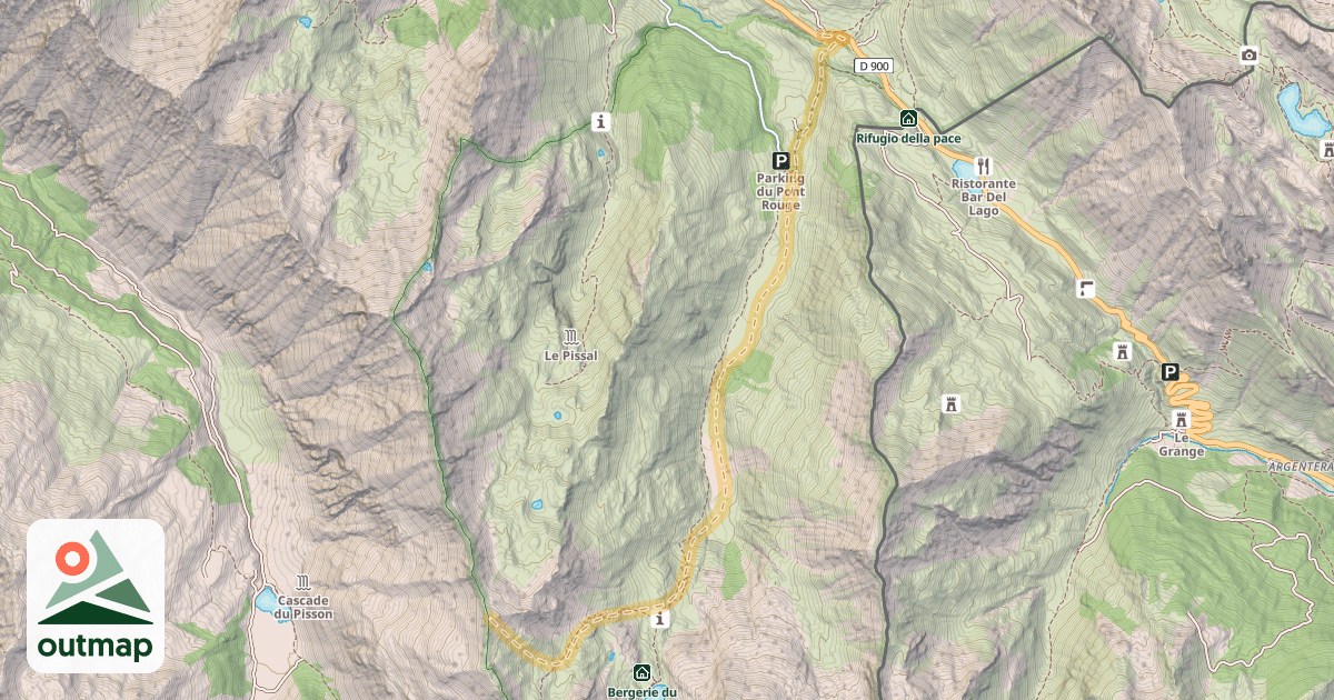 Map of Tête de Parassac — Le Pontet