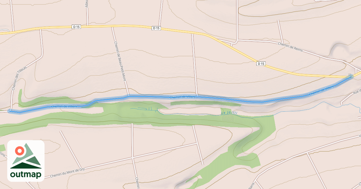 Map of Chemin de Villers