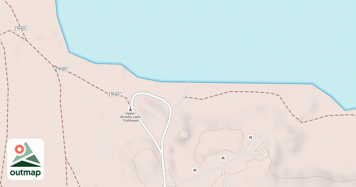 Map of BROOKS LAKE BOAT RAMP