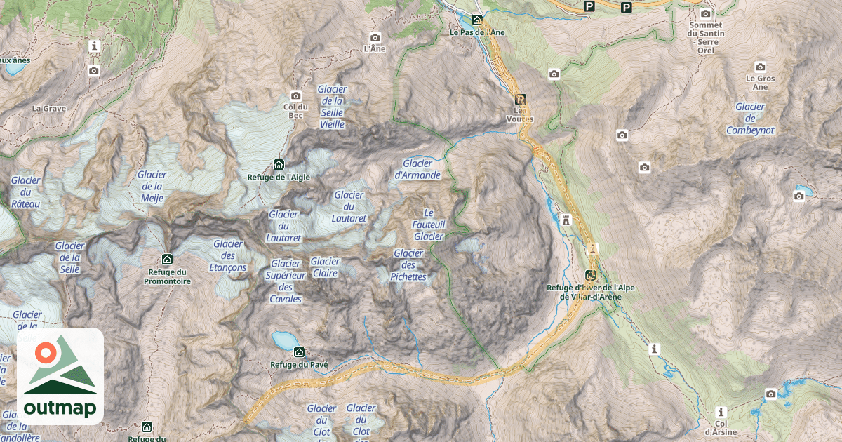 Map of Col de Clôt des Cavales — Pied du Col