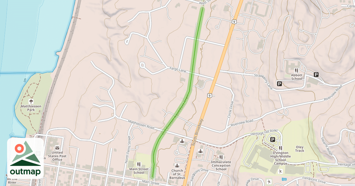 Map of Old Croton Aqueduct Trail