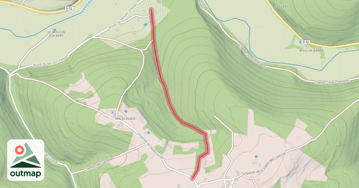 Map of Chemin des Ranquets