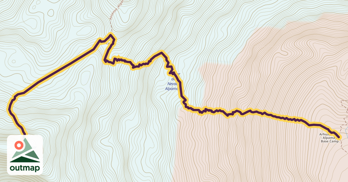 Map of Quitaraju Trek