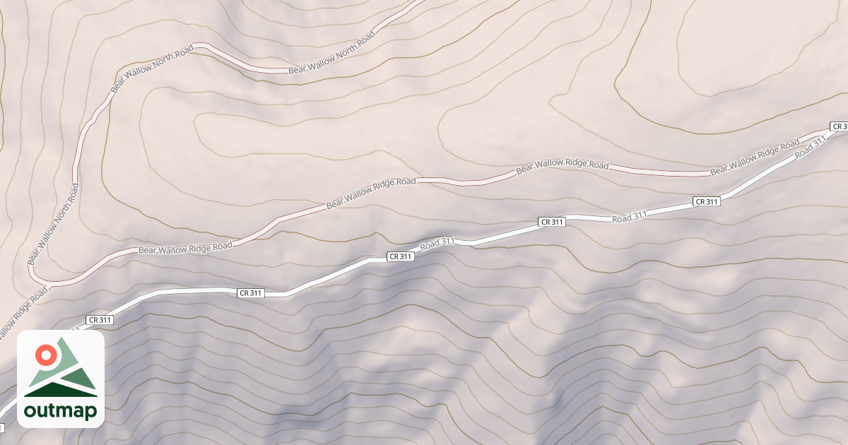 Map of BEAR WALLOW RIDGE