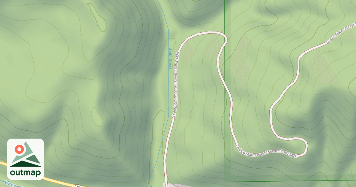 Map of TRENHOLM SADDLE