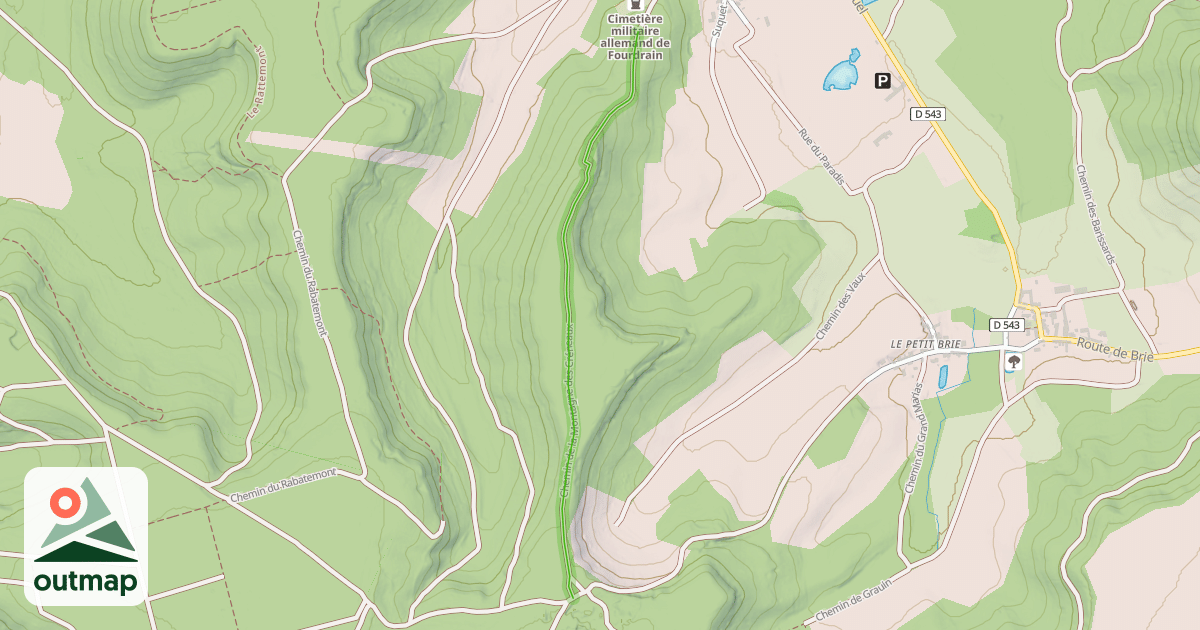 Map of Chemin de la Montagne des Créneaux