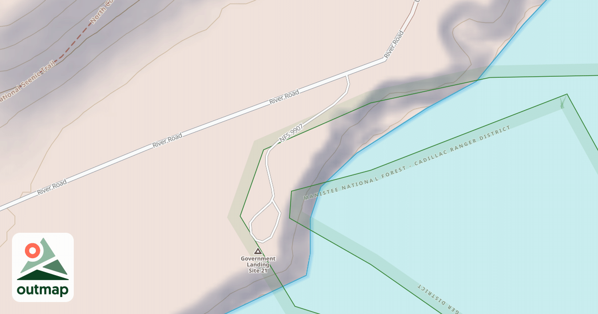 Map of GOVERNMENT LANDING CAMPSITE