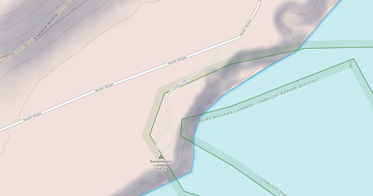 Map preview of GOVERNMENT LANDING CAMPSITE
