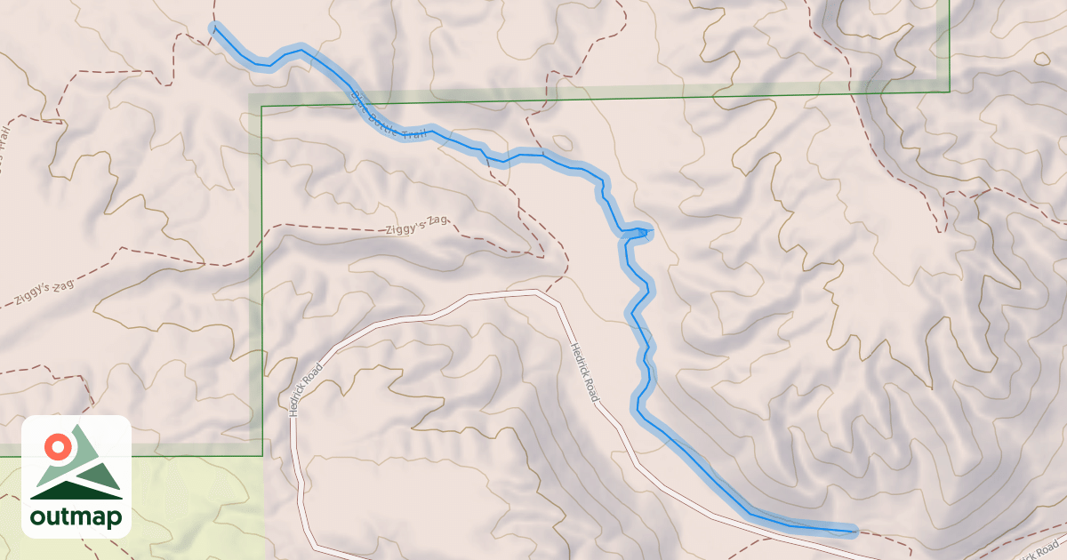 Map of Blue Bottle Trail