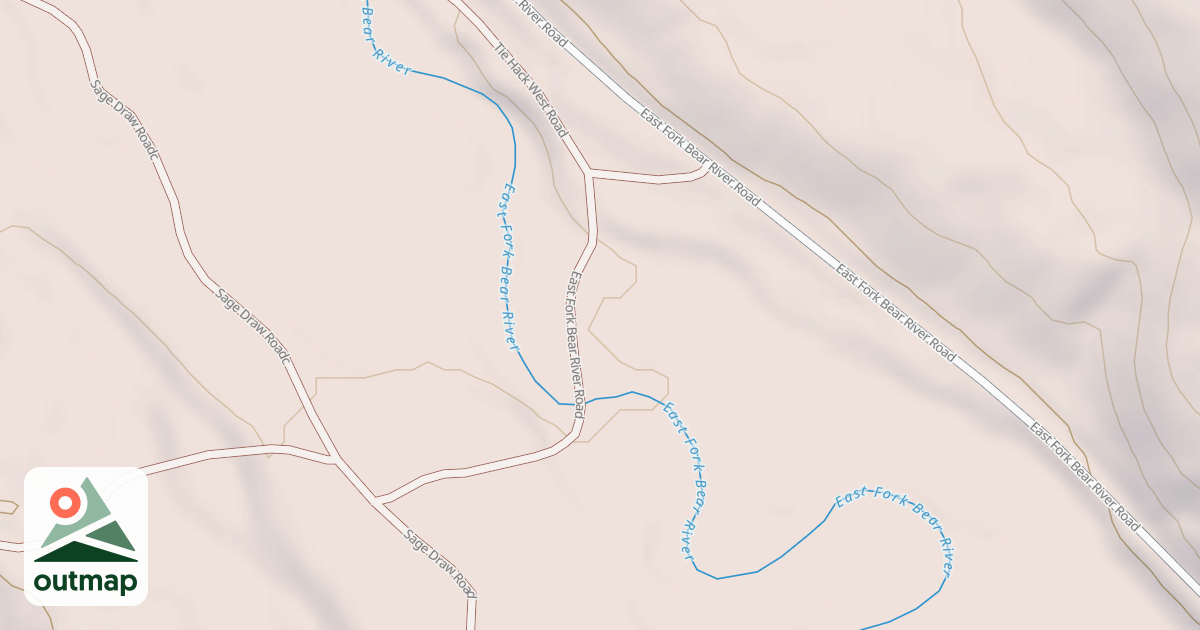 Map of EAST FK BEAR RIVER FORD
