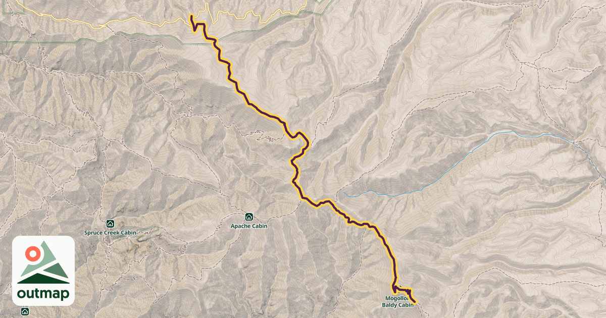 Map of Crest Trail #182