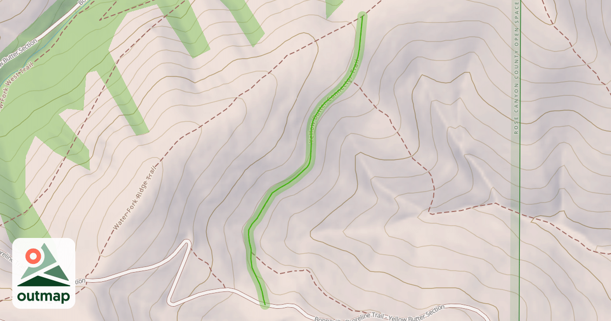 Map of Yellow Butter Connector Trail