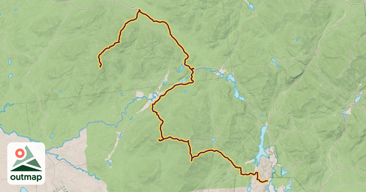 Map of Santanoni and Seward Ranges