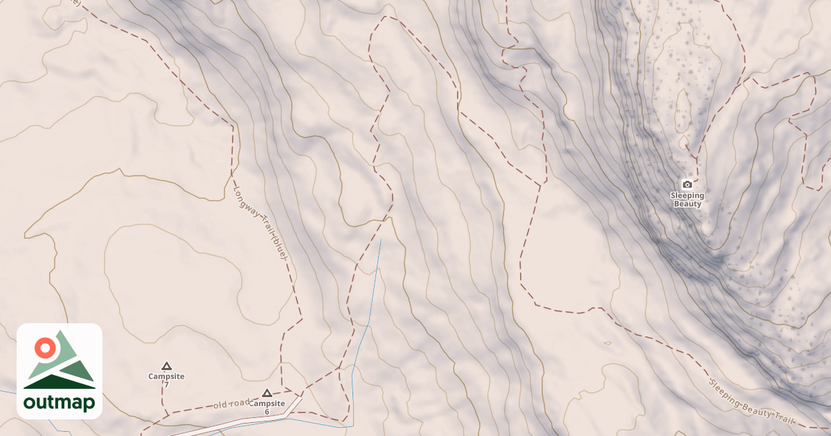 Map of Sleeping Beauty Mountain Trail