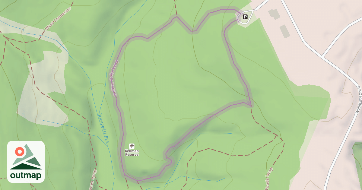 Map of Hollow Oaks Loop