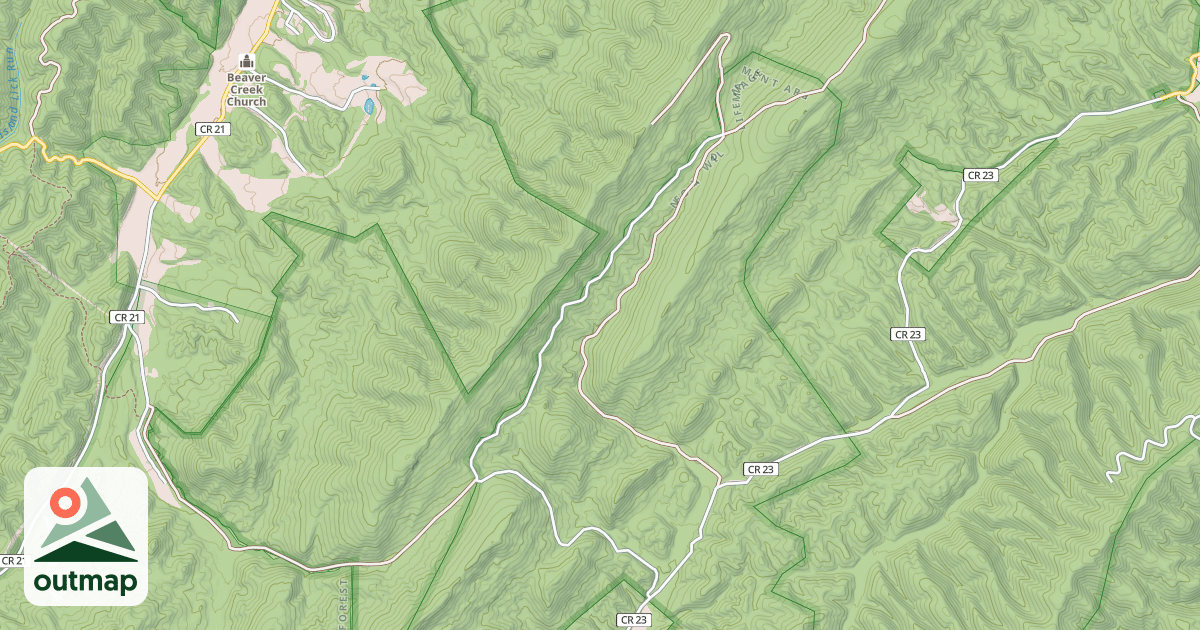 Map of BEAVER LICK L.O.